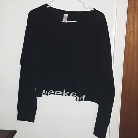 five Below Tops - A black long sleeve crop top